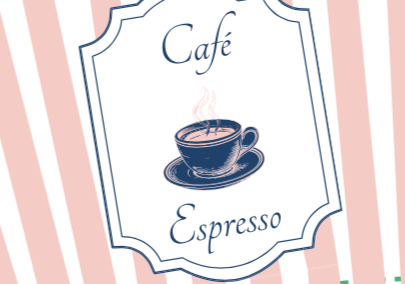 Gobelet café 4oz - Espresso - Style Vintage